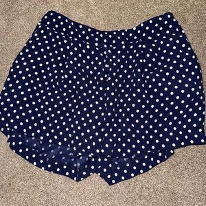 Zara Navy Blue Polka Dot Skirt